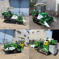 Moissonneuse automatique Batteuse Mini Combiner Riz Paddy Récolte Blé Cutter Batteuse Reaper Harvester Machine Pour La Ferme