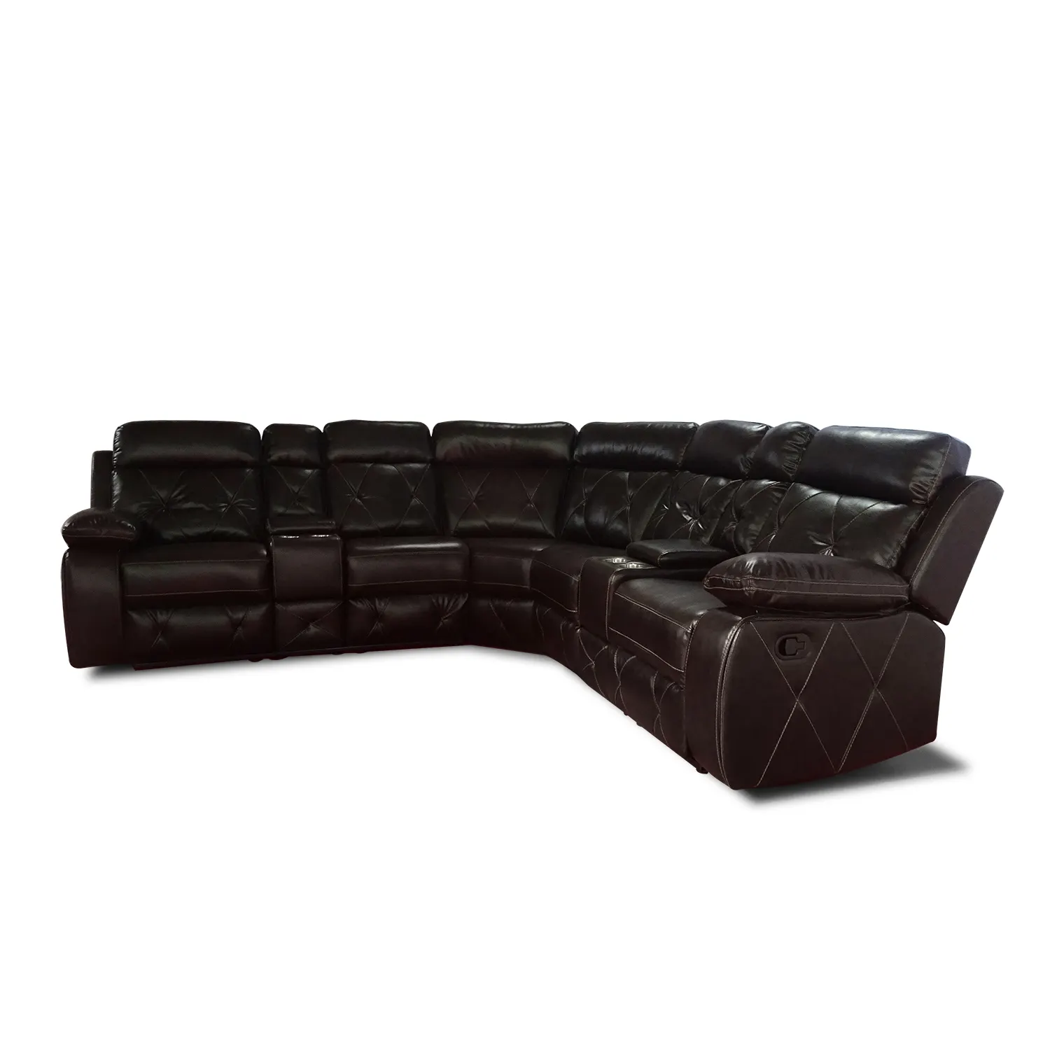 Conjunto de muebles de estilo nórdico moderno para sala de estar, sofá esquinero de cuero de diseño, sofá de lujo en forma de U