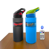 Bouteille d'eau à affichage LED pour sport de plein air Rechargeable par USB Tritan Sans BPA Applicable pour LED Ticker APP Programmable pour les voyages