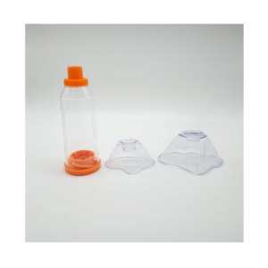 Masque en silicone pour enfants en aérosol, chambre de dosage avec valve, inhalateur, dispositif d'espacement pour l'asthme des enfants, antistatique, CE - Product Image 1