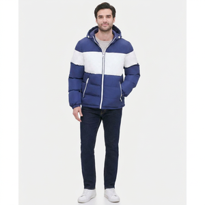 Chaqueta de Invierno Personalizable para Hombre, de Poliéster, Impermeable, con Capucha, Diseño de Burbujas en Contraste, Alta Resistencia al Agua, OEM - Product Image 1