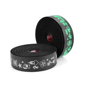 Empuñaduras de bicicleta de carretera de alta calidad personalizadas, <span class=keywords><strong>cinta</strong></span> de <span class=keywords><strong>manillar</strong></span> de bicicleta reflectante EVA PU suave a prueba de golpes con enchufe de 2 barras - Product Image 1