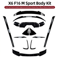 Kit de Carrocería Personalizado de ABS, Alerón Delantero, Alerones Laterales Delanteros, Difusor Trasero, Alerón de Maletero, para BMW X6 F16 M Sport 2014-2019