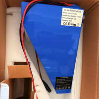 Batterie triangulaire pour vélo électrique 48V 52V 72V 1000W-5000W, pack de batterie triangulaire pour vélo électrique 30Ah pour kits de trottinettes et vélos électriques