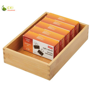 Organizzatore Classico Semplice in Bambù per Cassetti e Scrivania, <span class=keywords><strong>Dimensioni</strong></span> 26.7x16.5x6.4cm, per Ufficio, Cucina, Casa, Bagno - Product Image 2