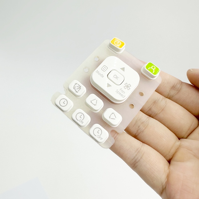 Custom Injection Molding ABS/PC/PA Button Keycap for Household Fan Remote Controller High Quality Rubber Product