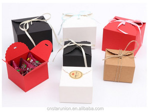 กล่องของขวัญกระดาษคราฟท์แบบพับได้กล่องใส่ขนมกล่องเค้กบิสกิตขายส่งงานแต่งงาน - Product Image 3