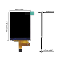 Layar LCD TFT RGB 2.0 Inci 240X320 MCU 8-Bit Pin Solder Driver ST7789V ILI9341 Modul Tampilan untuk Rumah Pintar Industri ESP32