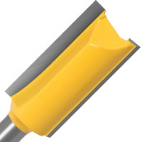 Fresa de carpintería con vástago de 1/4 pulgadas, ranurado de madera, brocas de enrutador de flauta recta con cuchillas de carburo