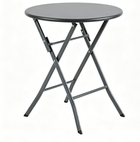 Table pliante d'extérieur en acier, design moderne, légère, pour jardin, mobilier de salle à manger, table pliante