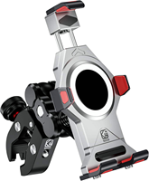 Support de téléphone antivol pour moto avec amortisseur de vibrations, support de téléphone réglable en alliage d'aluminium pour vélo, scooter, VTT, UTV