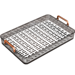 Escurridor de Platos de 2 Niveles, Escurridor de Platos, Bandeja de Plástico para Té, para Tazas, Tazones, Frutas, Bandeja Multiusos para Servir - Product Image 1