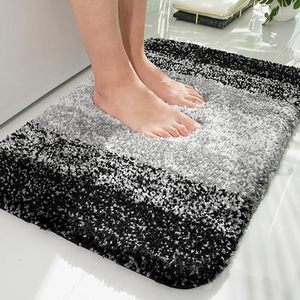 Tapis de bain Huicheng en imitation cachemire, absorbant et antidérapant, pour salle de bain, style moderne minimaliste - Product Image 4