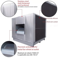 Refroidisseur d'air centrifuge industriel en acier inoxydable 304, climatiseur environnemental avec raccordement par conduits pour atelier et ferme avicole