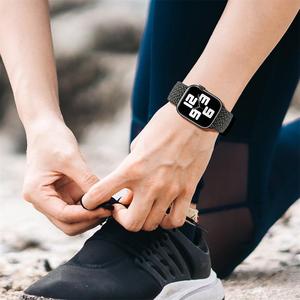 สายนาฬิกาแบบปรับได้สำหรับ <span class=keywords><strong>Watch</strong></span> Ultra 2/iWatch S9/<span class=keywords><strong>S8</strong></span>/S7 ทำจากไนลอนถักแบบวง ขนาด 22 มม. - Product Image 4