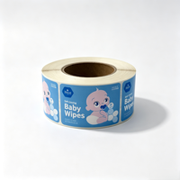 Étiquette personnalisée en vinyle auto-adhésif imperméable pour pot de lingettes pour bébé, impression privée, logo personnalisé, promotion alimentaire