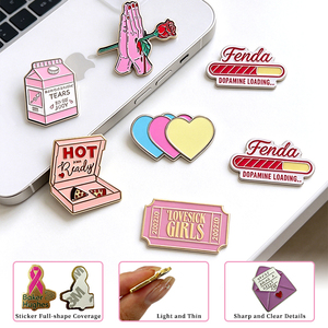 En stock: Pegatinas metálicas <span class=keywords><strong>de</strong></span> corazón <span class=keywords><strong>rosa</strong></span> para teléfono, calcomanías esmaltadas bonitas para carcasa <span class=keywords><strong>de</strong></span> móvil, insignias tipo broche estilo INS dulce y femenino. Directo <span class=keywords><strong>de</strong></span> fábrica, MOQ bajo. - Product Image 3