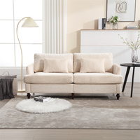 Canapé causeuse en tissu chenille moderne du milieu du siècle canapé rembourré 2 places canapé moderne pour salon canapé pieds en bois pour chambre