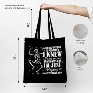 Top Quality Large Canvas Shopping Handbag for Women Reusable Eco-Friendly Tote <b>Bag</b> for Grocery and Daily Use Available For Sale - Product Image 2