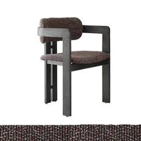 Fauteuil en bois de frêne de style nordique moderne et luxueux |   Chaise de salle à manger confortable en coton et lin de couleur Monet