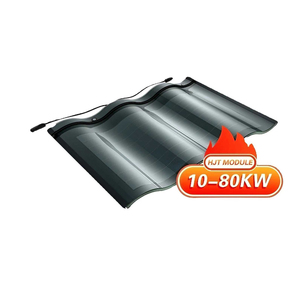 Sistema de <span class=keywords><strong>Tejas</strong></span> <span class=keywords><strong>Solares</strong></span> Curvas a <span class=keywords><strong>Precio</strong></span> de Fábrica, Teja Fotovoltaica de Silicio Monocristalino de 60W con 23-25% de Eficiencia para Villas y Resorts - Product Image 3