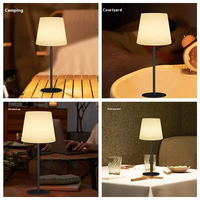 Lampe de table LED RGB sans fil CoolQing, 16 couleurs, avec minuterie, rechargeable Type-C, étanche IP65, coque en PE, OEM ODM personnalisable pour maison, bar, hôtel