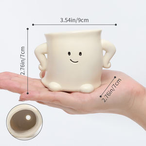 Semplicità moderna Mini vasi di piante succulente in vaso quattro emozioni fiori Potter per ufficio scrivania centro commerciale per il giardino di casa - Product Image 2