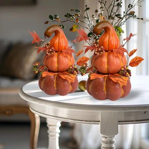 Foam Pumpkin Artificial Flower Bonsai Tabletop Ornament for Living Room Bar Shop Interior Halloween Christmas Scene Decoration - Product Image 3