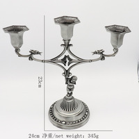 Chandelier religieux de 24 cm en métal anodisé argenté, artisanat d'angle, croix orthodoxe catholique, décoration d'autel religieux, cadeau