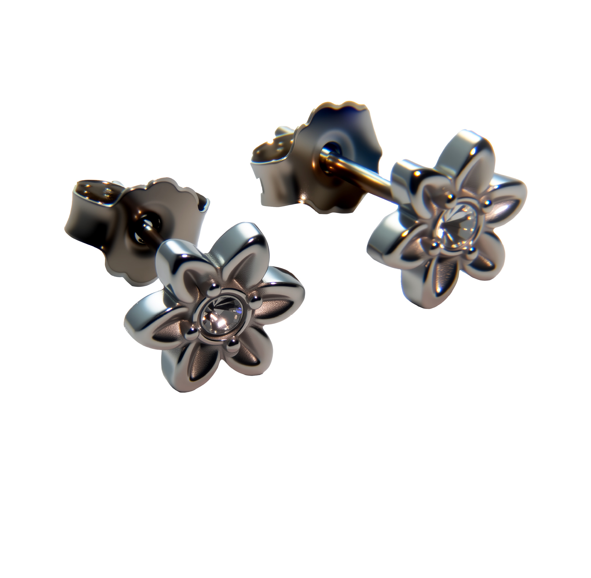 Estilo de aguja de color natural.