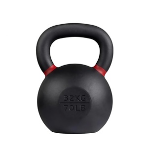 Kettlebell en fonte revêtue de poudre pour entraînement de force, 4-40 kg, professionnel, avec revêtement vinyle, pour salle de sport et domicile - Vente en gros - Product Image 5