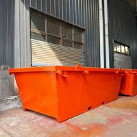 Conteneur de recyclage à haute durabilité de 8 m3, bac de recyclage, conteneur à déchets, conteneur à roulettes pour la construction