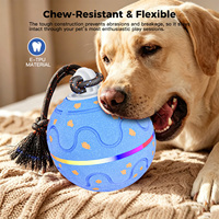 Juguete Inteligente para Perros con Sensor de Movimiento, Pelota Ecológica de Material Compuesto ETPU, Motor Resistente, 2 Modos de Velocidad Dinámica, Cuerda para Jalar