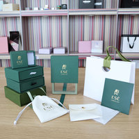 Personalisierte Kleine Luxus-Schmuckschatulle Geschenk-Schmuckverpackung Papierbox Ohrring Ring Armband Halskette Schmuckbeutel Verpackungs-Etui