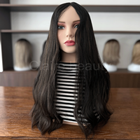 Perruque de haute qualité en cheveux humains européens, base en soie, perruque juive, couleurs mélangées, perruque casher