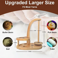 Support de fil à crocheter en bois personnalisé avec rotation magnétique, rangement pour crochets et grand support pour pelotes de laine