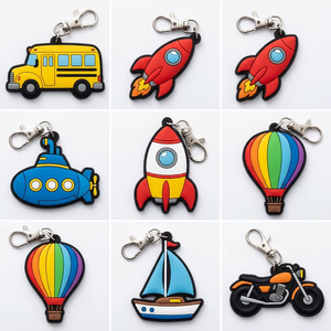 Nouveau porte-clés publicitaire en caoutchouc durable, cadeau promotionnel, pendentifs 2D personnalisés mignons de dessin animé, porte-clés sur mesure à thème automobile - Product Image 2