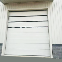 Porte de garage électrique suspendue, pliable, en alliage d'aluminium, à vue complète, pour usage industriel en atelier