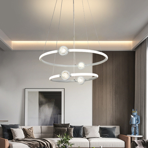Moderno di lusso per la casa decorativa appesa <span class=keywords><strong>a</strong></span> cerchio rotondo 3 anelli <span class=keywords><strong>lampadario</strong></span> <span class=keywords><strong>a</strong></span> Led luci <span class=keywords><strong>a</strong></span> sospensione - Product Image 3