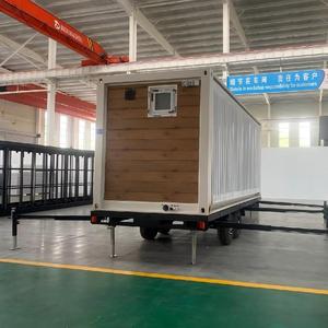 Tiny Prefabricated Steel Structure Office Container <b>House</b> Portable Office Trailer on Wheels 20ft/40ft - Product Image 2