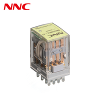Relais électromagnétique série NNC 68BVL avec couvercle jaune 2Z 4Z Relais de commande industrielle
