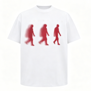 Men's Vintage Oversized T-Shirt, Back Letter <strong>Quote</strong> &amp; Red Figure Graphic Print, Y2K Streetwear Casual Loose Short Sleeve Tee - Product Image 1