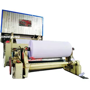 A4 beyaz kağıt yapma makinesi yapmak için hammadde olarak Jindelong kağıt makineleri üretim hattı atık kağıt odun hamuru
