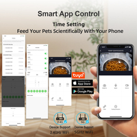 Comedero Automático para Perros OEM de 7L, Gran Capacidad, Dispensador de Comida para Mascotas con Wifi Tuya, Comedero Inteligente para Mascotas con Doble Tazón y Cámara con Visión Nocturna