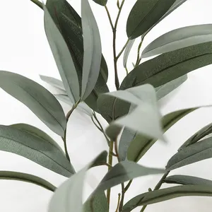 Artificial Leaves Leaves Plant In Grey Green Branch