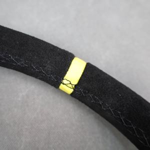 <span class=keywords><strong>Volant</strong></span> de course en cuir suédé de 14 pouces 350mm bouton de corne de dérive de maïs profond - Product Image 4