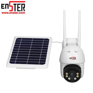 ENSTER Lte太阳能电池云台圆顶摄像机户外安全双向音频3G 4G sd卡夜视运动检测