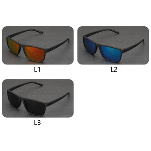 Lunettes de soleil de sport rectangulaires à monture intégrale UV400 pour usage extérieur, étui à lunettes unisexe pour adultes - Product Image 4