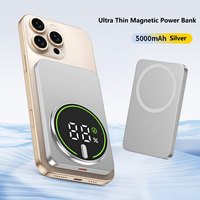 Power Bank Nirkabel Magnetik Pengisian Cepat 22.5W 10000mAh dengan Kabel Terintegrasi, Penyangga Lipat, Tipis, dan Portabel untuk iPhone
