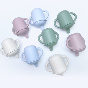 Gobelet anti-déversement en silicone pour bébé, 350ml, résistant aux chutes, pour enfants de 6 mois et plus, double poignée, conception en forme de bec de canard - Product Image 2